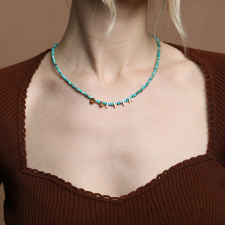 Turquoise name necklace