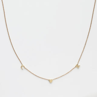Custom Made Heart Initial Necklace