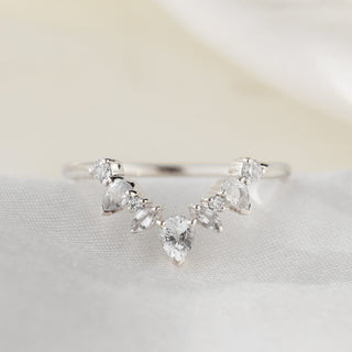 Aria wedding band in white gold