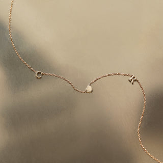 Custom Made Heart Initial Necklace
