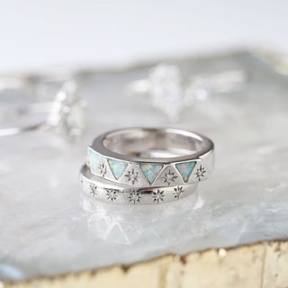 Opal and Diamond Ring - Size UK J
