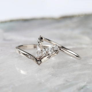 Aria wedding band in white gold
