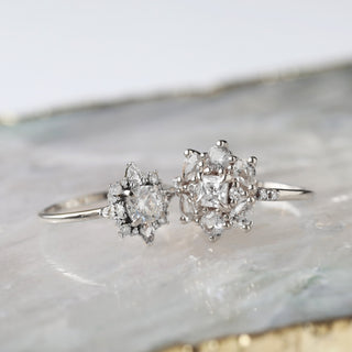 Daphne Moissanite, Sapphire & Diamond Ring