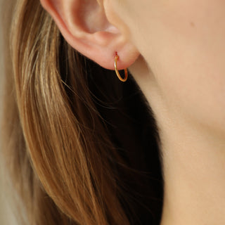 Star & Moon Charm Hoop Earrings In Gold Vermeil