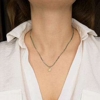 Carrie Elizabeth Emerald Beaded Necklace