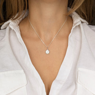 Carrie Elizabeth custom made fingerprint necklace in silver