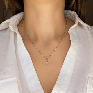 Carrie Elizabeth solid gold peas in a pod charm on chain