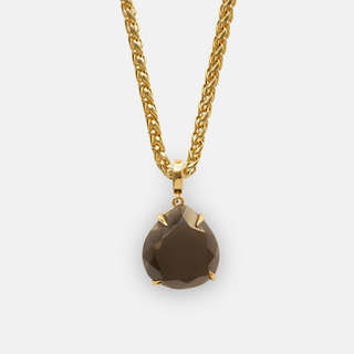 Smokey Quartz Pendant with Spiga Chain