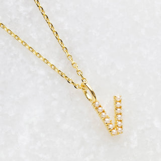 Pearl Initial Necklace