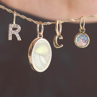 Treasured Diamond Initial Charm