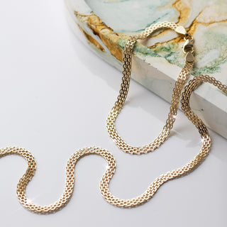 Carrie Elizabeth Bismark Chain 9k Solid Gold Necklace
