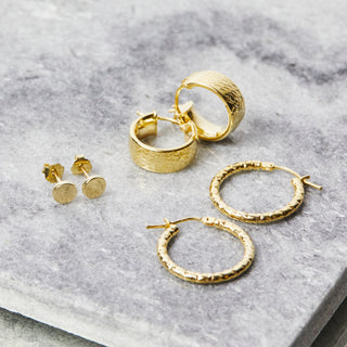 Disc Studs In 9k Solid Gold - Earrings - Carrie Elizabeth