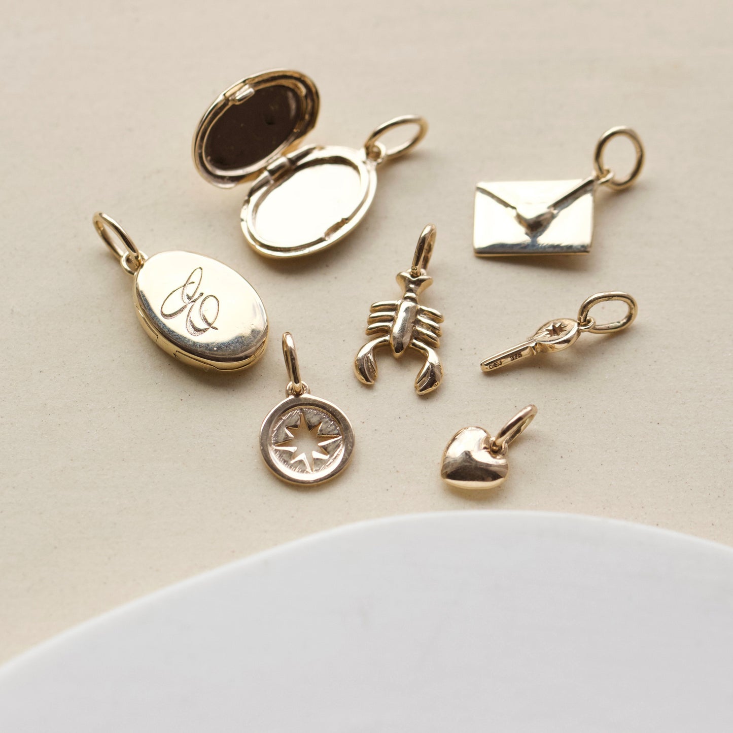 Carrie Elizabeth Solid 9k Love Heart Charm
