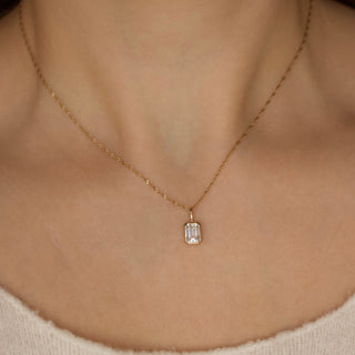 Carrie elizabeth morganite pendant in solid 9k yellow gold