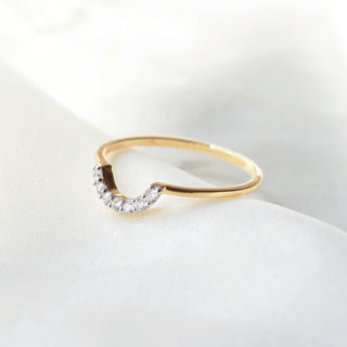 Diamond U Shaped Hugging Ring