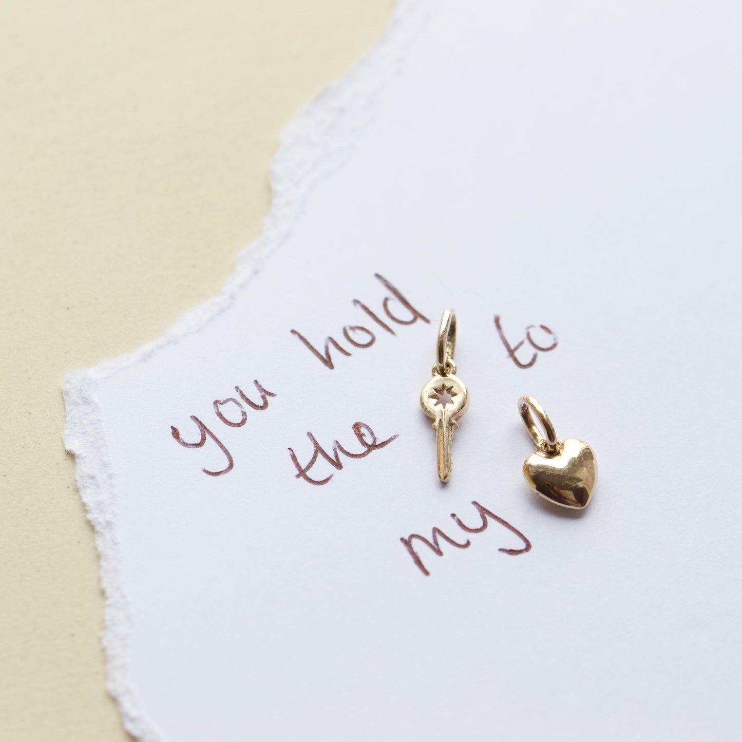 Carrie Elizabeth Solid 9k Love Heart Charm