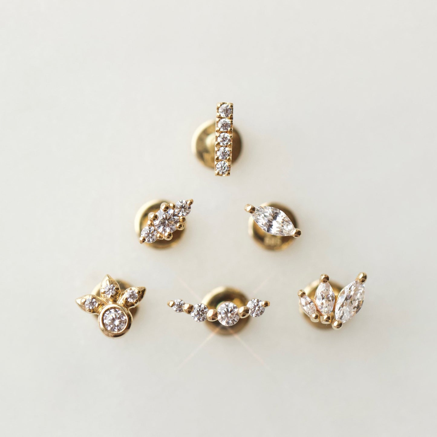 Shooting Star Climber Flat Back Earring