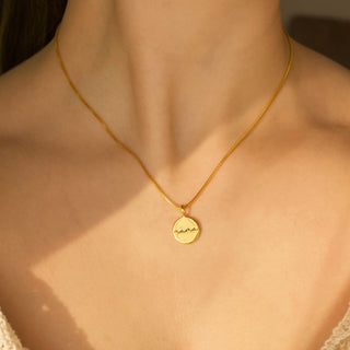 Mama Coin Necklace In Gold Vermeil - Necklace - Carrie Elizabeth