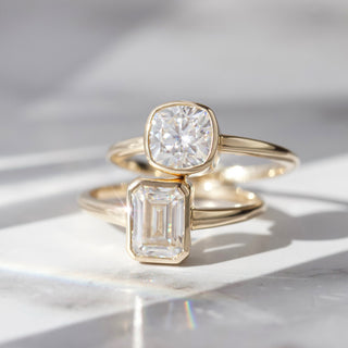 Carrie Elizabeth moissanite engagement ring in solid 9k gold