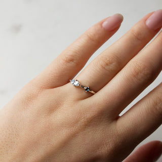 carrie elizabeth aquamarine and london blue topaz gemstone ring