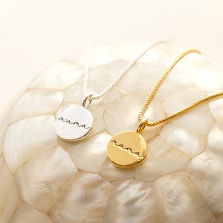Mama Coin Necklace In Gold Vermeil - Necklace - Carrie Elizabeth