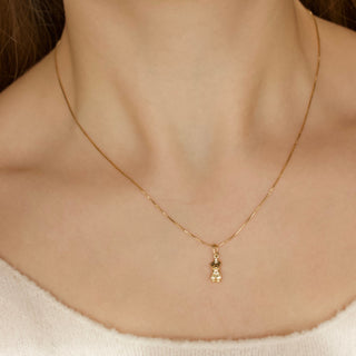 carrie elizabeth solid 9k gold box chain necklace
