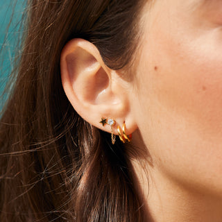 Double Hoop Earrings In Gold Vermeil - Earrings - Carrie Elizabeth