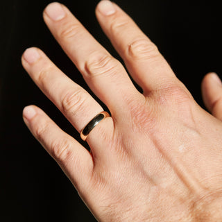 Men's Wedding Band In 14k Solid Yellow Gold - Ring - Carrie Elizabeth