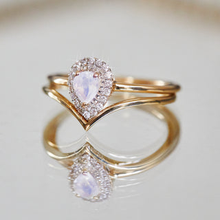 Wishbone Stacking Ring In 9k Solid Yellow Gold - Ring - Carrie Elizabeth