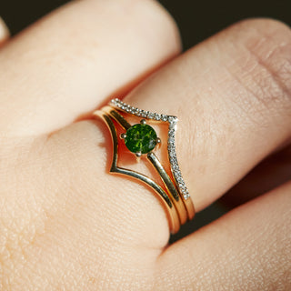 Wishbone Stacking Ring In 9k Solid Yellow Gold - Ring - Carrie Elizabeth