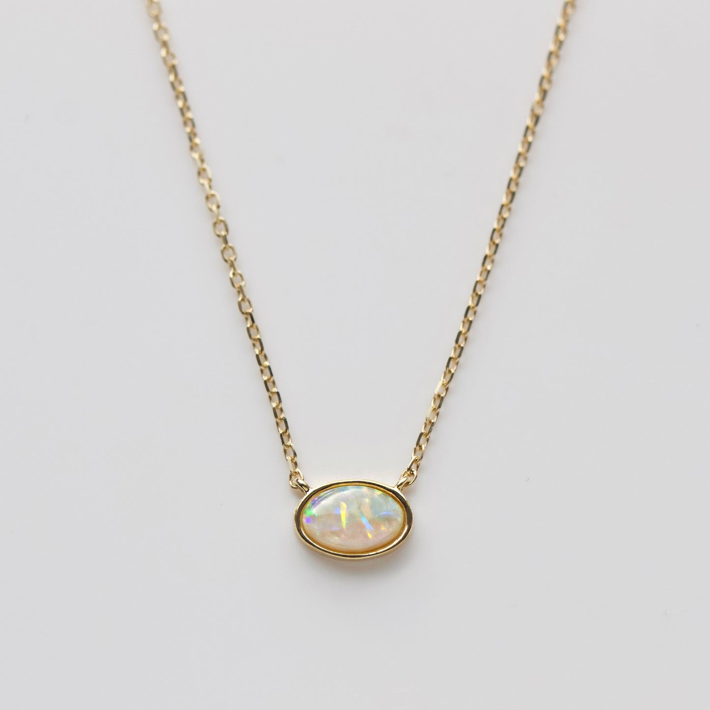 carrie elizabeth opal necklace in 9k solid gold