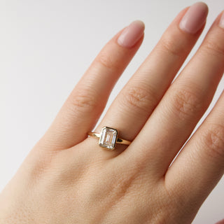 Carrie Elizabeth moissanite engagement ring in solid 9k gold