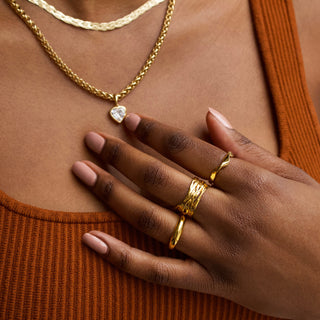 Carrie elizabeth twist ring in 14k gold vermeil