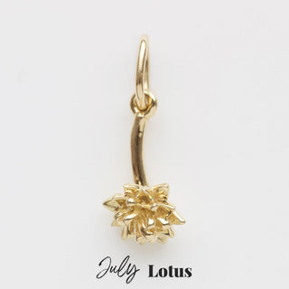 Carrie elizabeth birth flower charms 9k solid gold