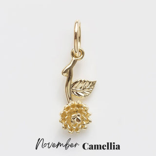 Carrie elizabeth birth flower charms 9k solid gold