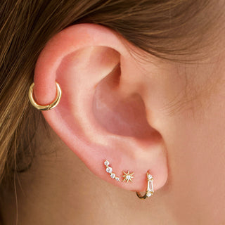 Meaningful solid gold earrings crafted by Carrie Elizabeth Jewellery #