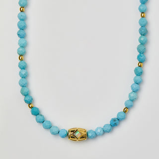 carrie elizabeth turquoise beaded opal necklace