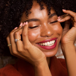 Stunning gold vermeil rings crafted by Carrie Elizabeth Jewellery
