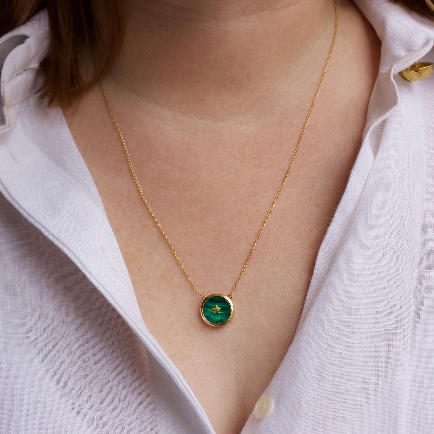 Carrie Elizabeth Malachite Night Sky Necklace