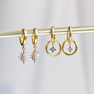 Beautiful gold vermeil earrings crafted by Carrie Elizabeth Jewellery