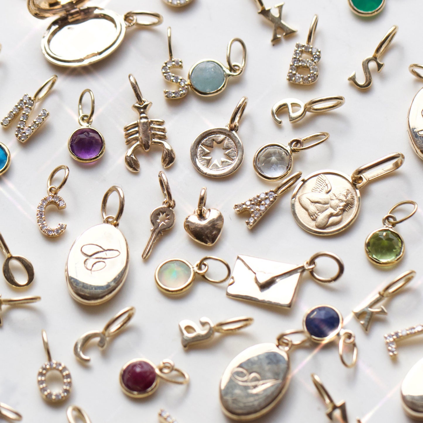 Carrie Elizabeth Solid 9k Love Heart Charm