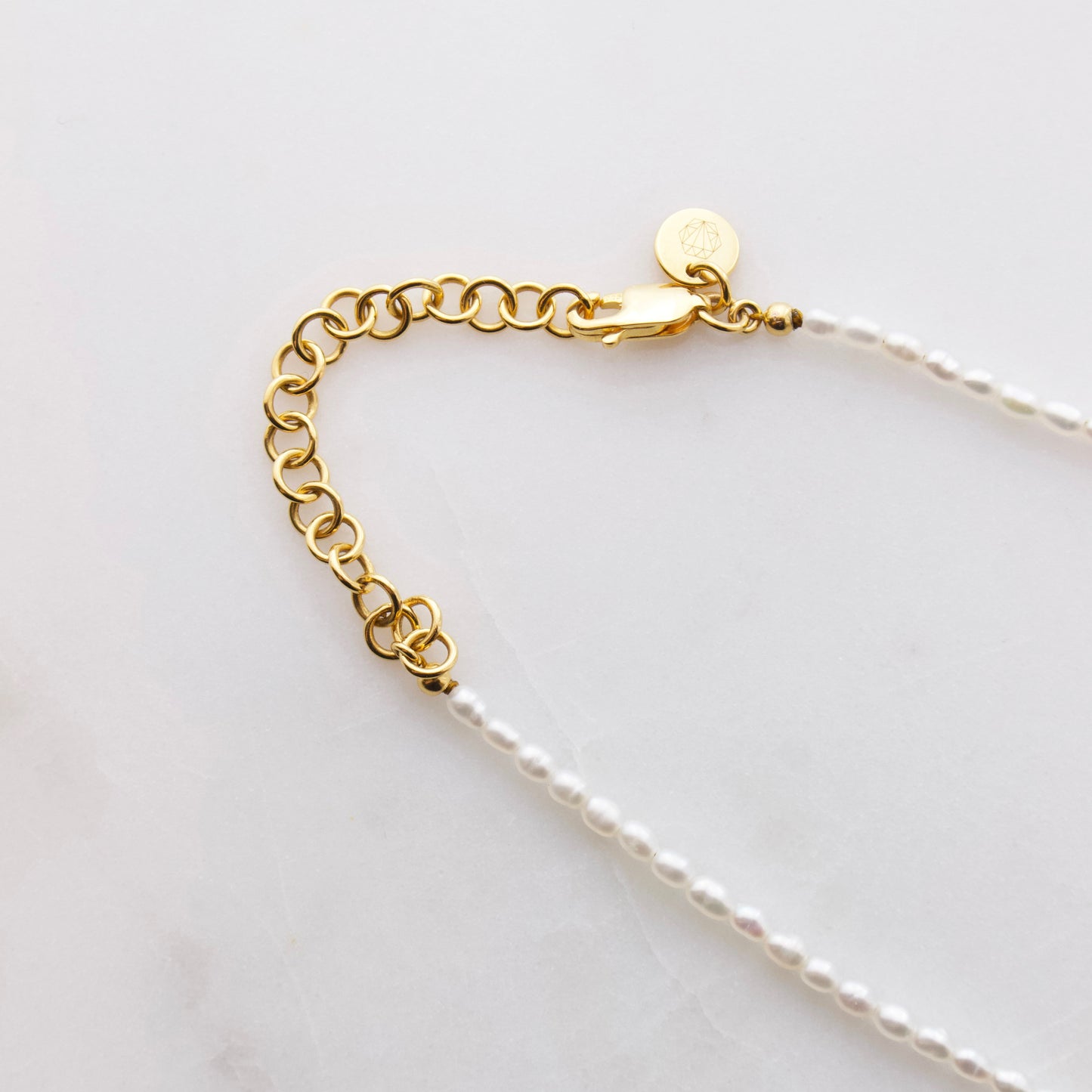 Rice Pearl Beaded Necklace In Gold Vermeil - Necklace - Carrie Elizabeth