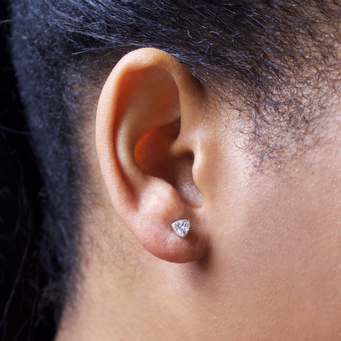 Trillion Studs in Sterling Silver Earrings Malya