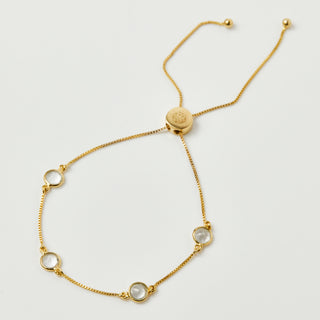 Dainty Semi Precious Stone Bracelet In Gold Vermeil - Bracelet - Carrie Elizabeth