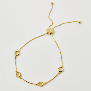 Dainty Semi Precious Stone Bracelet In Gold Vermeil - Bracelet - Carrie Elizabeth