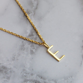 Delicate Initial Pendant Necklace In Gold Vermeil Necklace Malya 