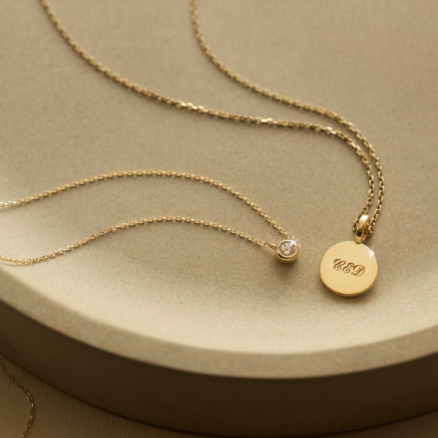 Carrie elizabeth Diamond solitaire necklace