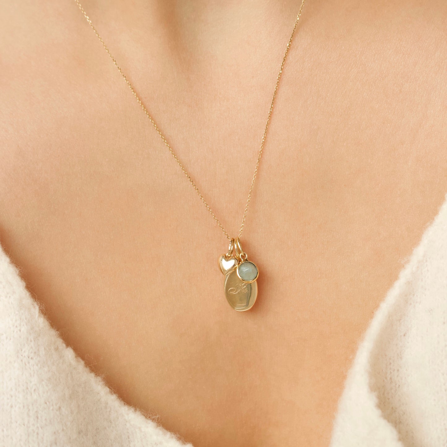 Carrie Elizabeth Solid 9k Love Heart Charm