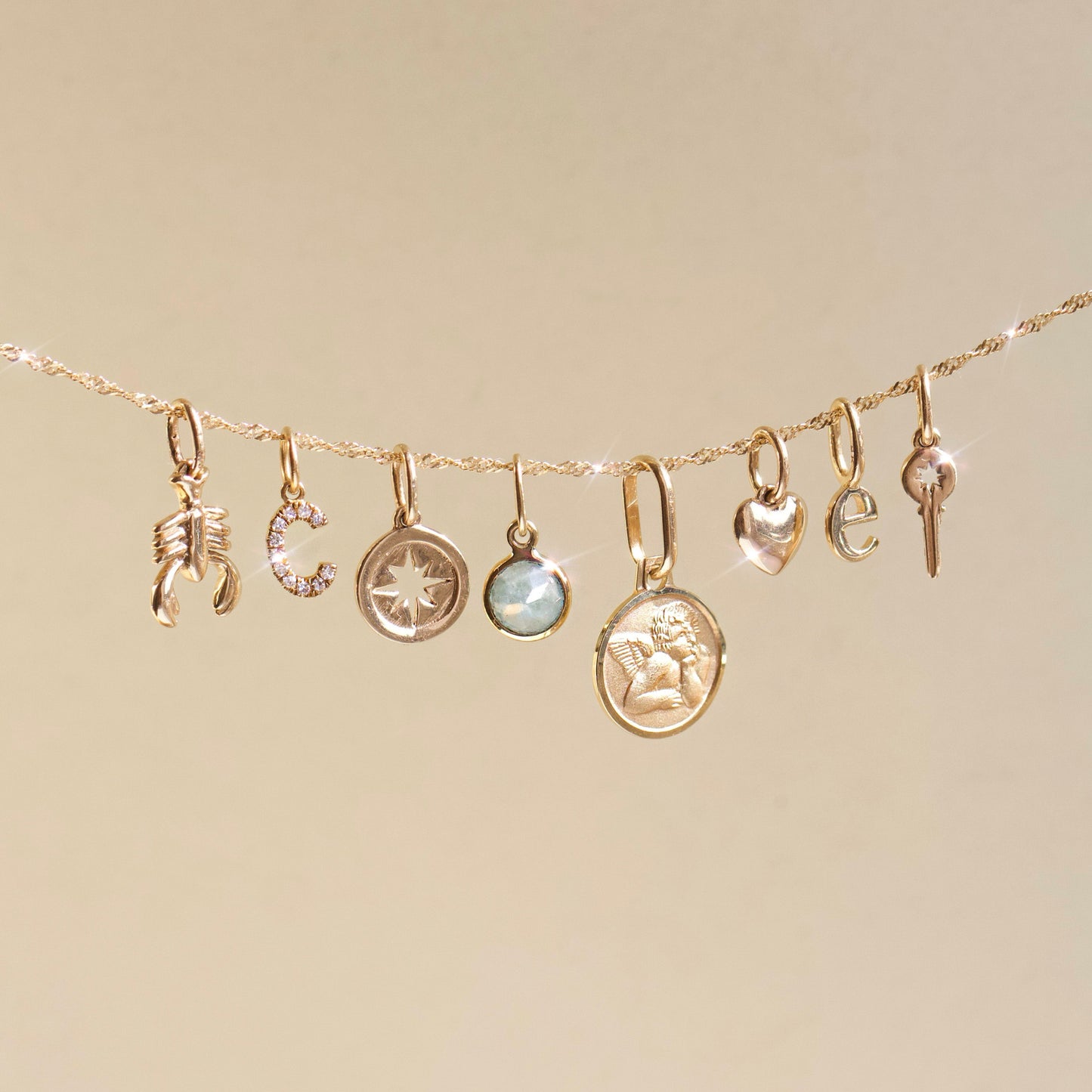 Carrie Elizabeth Solid 9k Love Heart Charm