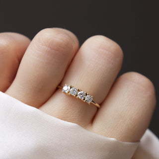 9k Solid Yellow Gold Full Cut Diamond Ring Ring Malya